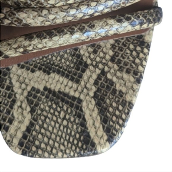 Like new Paris Texas Carla snakeskin-look soft leather block heel ankle strap - Picture 6 of 11